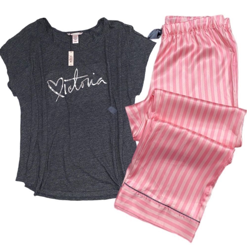 Victorias Secret Satin pants soft top pajama set